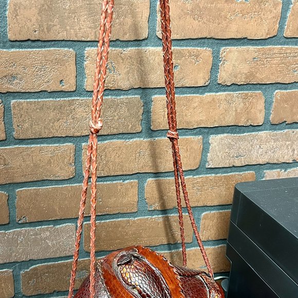 VINTAGE REAL ARMADILLO PURSE 1930’S-1940’S ERA ART BAG - Picture 4 of 10